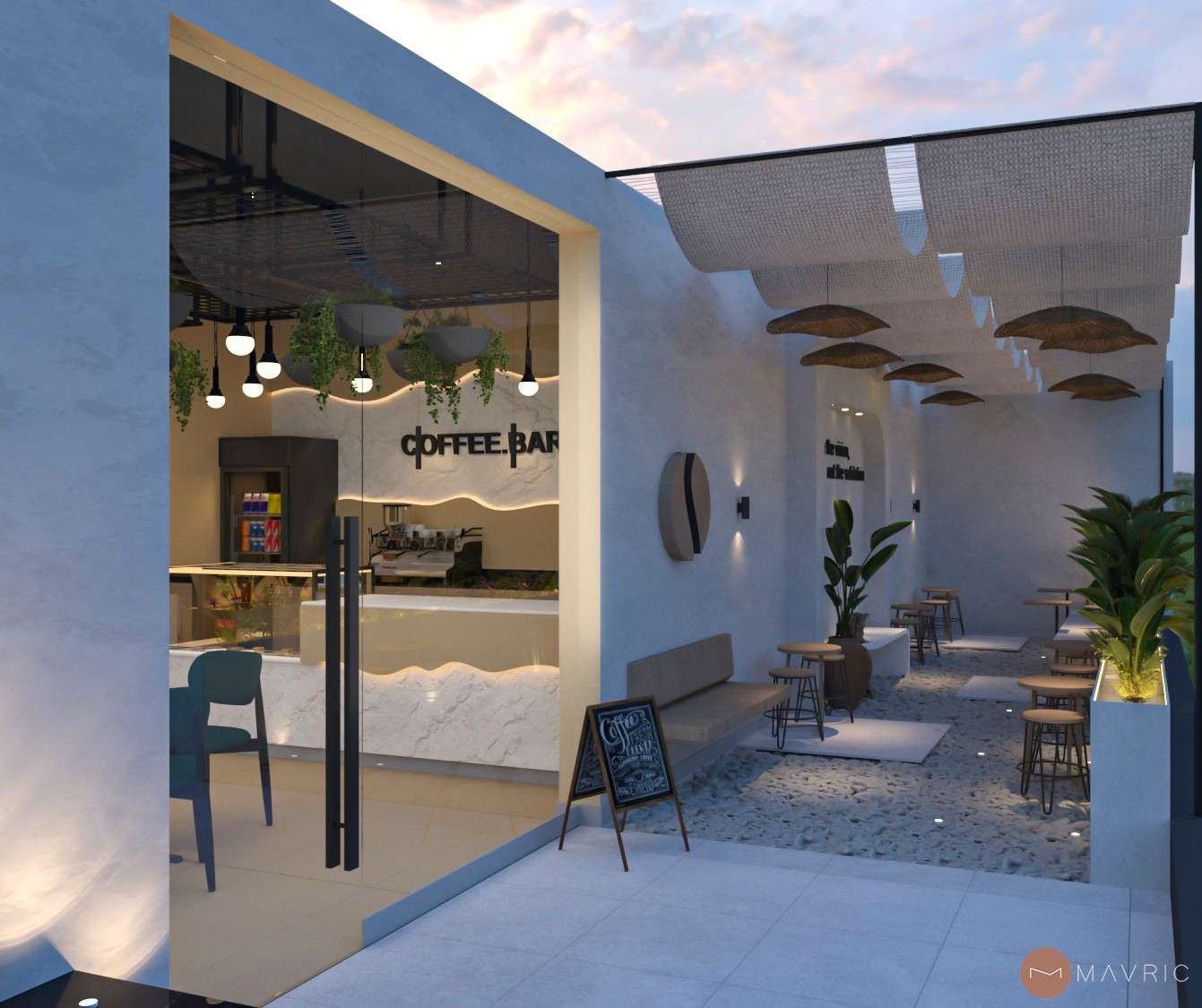 cafe outdoor space interior design