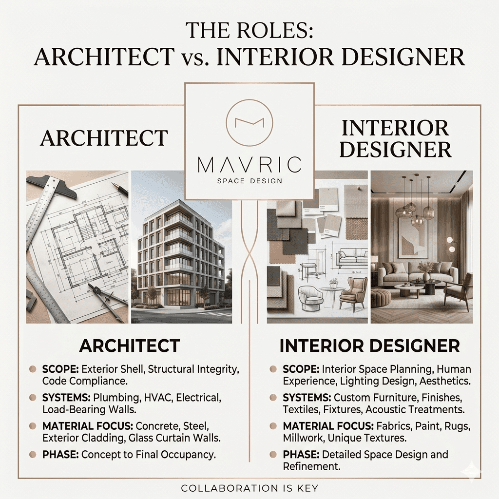 Difference Between Architect and Interior Designer