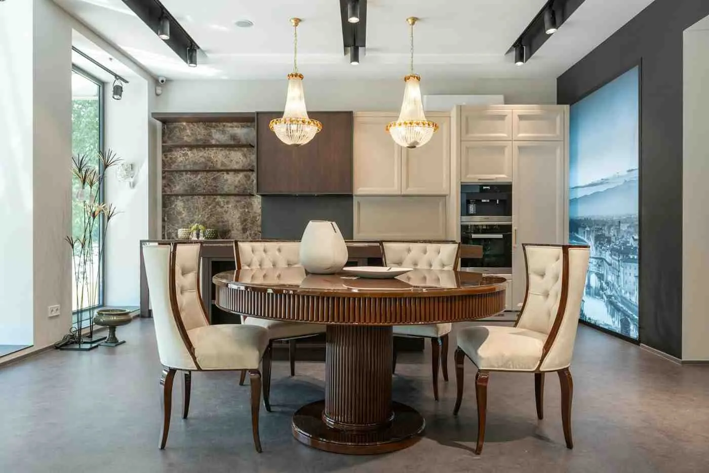 four seaters dining table design